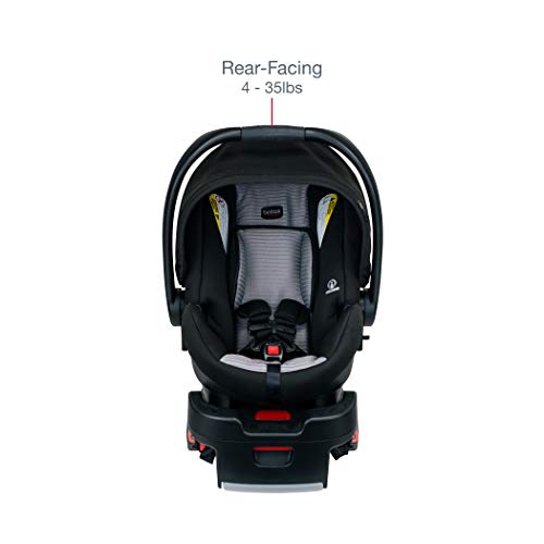 Britax B-Safe 35 Infant Car Seat - 1 Layer Impact Protection - Moisture Wicking and Ventilating Fabric, Dual Comfort Grey [Amazon Exclusive]