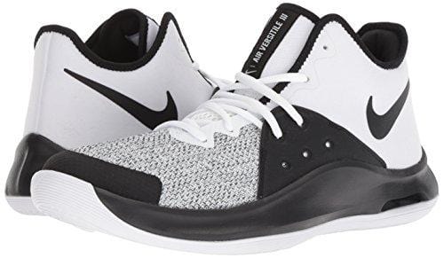 Nike Men's Air Versitile III Basketball Shoe, White/Black - Dark Grey, 6 Regular US