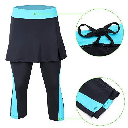 ANIVIVO Women Tennis Legging, Skirted Capri Leggings Tennis Pants for Women& Sports Capri Skirted Leggings Sports Skirted Leggings(Blue,XL) [product _type] ANIVIVO - Ultra Pickleball - The Pickleball Paddle MegaStore