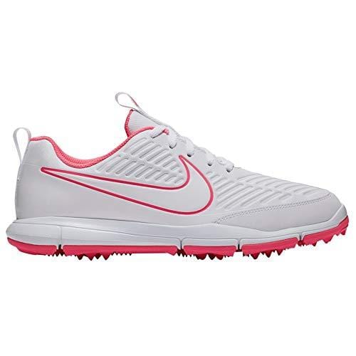 Nike Explorer 2 Spikeless Golf Shoes 2018 Women White/White/Sunset Pulse Medium 6
