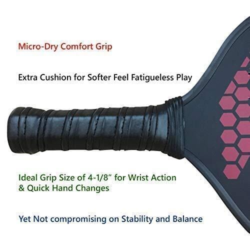 JP WinLook Pickleball Paddle Set - 2 Premium Graphite Rackets Honeycomb Composite Core 3 Balls, Ultra Cushion Grip, Portable Racquet Cover Case Bag Accessories Gift Kit, Men Women Kids Indoor Outdoor [product _type] JP WinLook - Ultra Pickleball - The Pickleball Paddle MegaStore