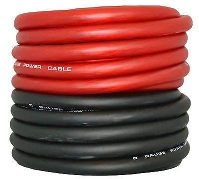 SoundBox Connected 0 Gauge Red / Black Amplifier Amp Power/Ground 1/0 Wire Set 50 Feet SuperFlex Cable 25 Each, ANL Fuse Holder
