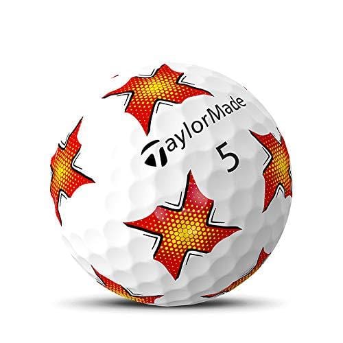 TaylorMade TP5 Pix Red/Yellow Golf Balls (One Dozen)