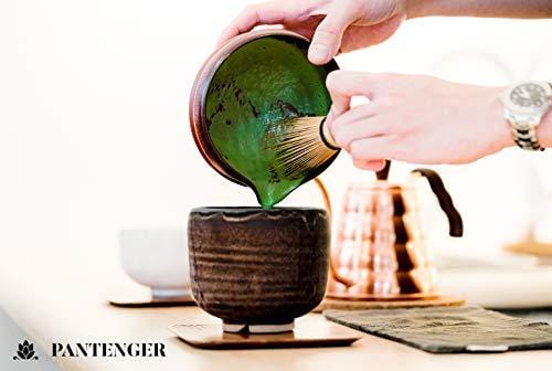 Japanese Matcha Green Tea Powder Ceremonial Grade (1 Oz). USDA Organic. First Harvest. High levels of Antioxidants and Amino Acids. Pantenger by Leopard Matcha