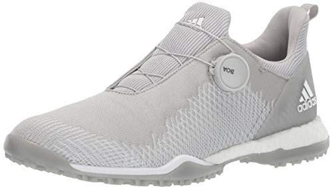 adidas Womens FORGEFIBER BOA Golf Shoe Grey Two/FTWR White/Silver Metallic 7.5 M US [product _type] adidas - Ultra Pickleball - The Pickleball Paddle MegaStore