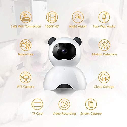 LEMFO Dog Camera, 1080P Full HD Pet Camera, Pet Cameras That Connect with iPhone Android Dog Camera with Phone App WiFi IP Camera with Two Way Audio, Night Vision, Motion Detection Alert