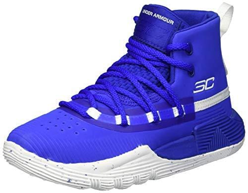 Under Armour Boys' Pre School SC 3Zer0 II Basketball Shoe, Royal (400)/White, 3