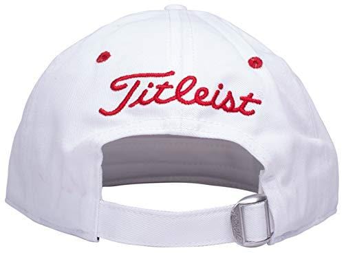 Titleist Classic Golf Ball Marker Hat (Adjustable) White/Red