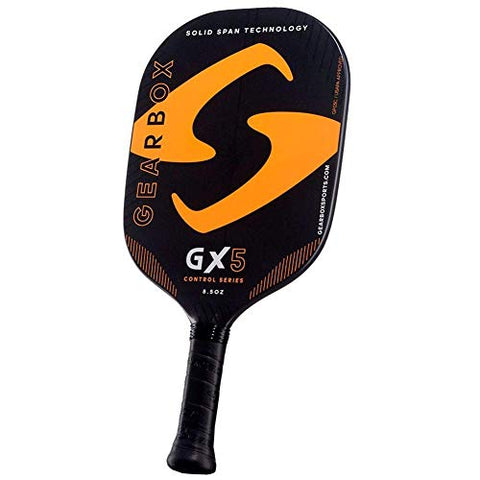 Gearbox GX5 Control 8.5oz 3-5/8in Carbon Fiber Orange Pickleball Paddle