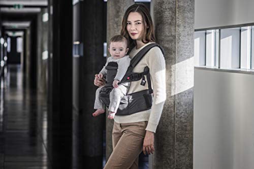 MiaMily Hipster Plus 3D Forward-Facing Baby Carrier and Baby Sling with 9-Supportive Carry Positions Charcoal Grey