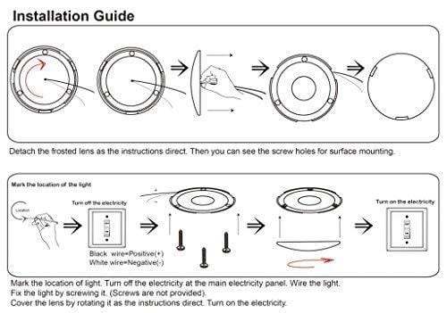 Dream Lighting 4.5" Warm White Cabin Lighting Fixture - 3.8W LED Ceiling Light Pack of 6