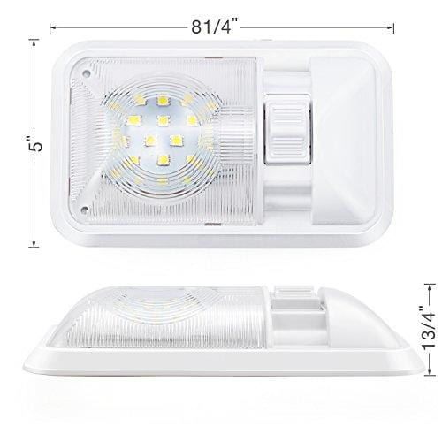 Kohree 12V Led RV Ceiling Dome Light RV Interior Lighting for Trailer Camper with Switch, Single Dome 300LM Each (Pack of 5)