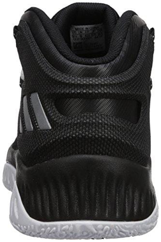 adidas Men's Explosive Bounce Basketball Shoes, Black/Metallic Silver/White, ((15 M US)