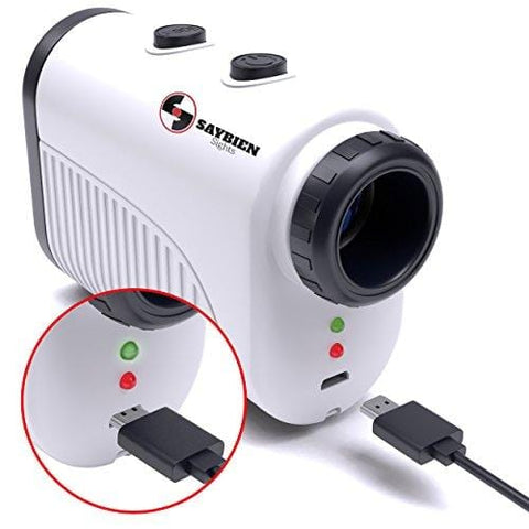 Saybien Rechargeable Golf Rangefinder with Slope - 1200m USB Charging Golf Range Finder - Laser Range Finder - Tournament Legal - Accurate up to 1,200 Meters 1,300 Yards - Scan Mode - Flag Lock