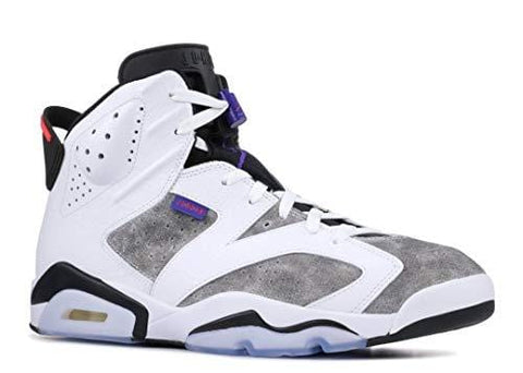 Nike Jordan Men's Retro 6 White/Dark Concord/Black/Infrared 23 Leather Basketball Shoes 12 M US