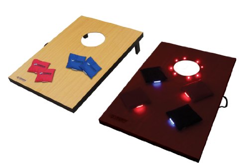Triumph LED Lighted Cornhole Set - Includes Two Lighted Cornhole Boards and Eight Glowing Cornhole Bags