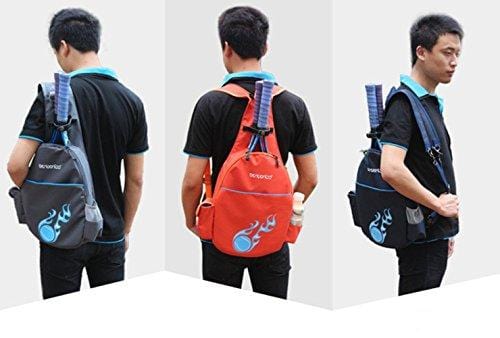 Klau Tennis Racquet Backpack, Nylon Tennis Racket Cover Outdoor Sports Bag Purple for Children Teenagers Tennis Beginners