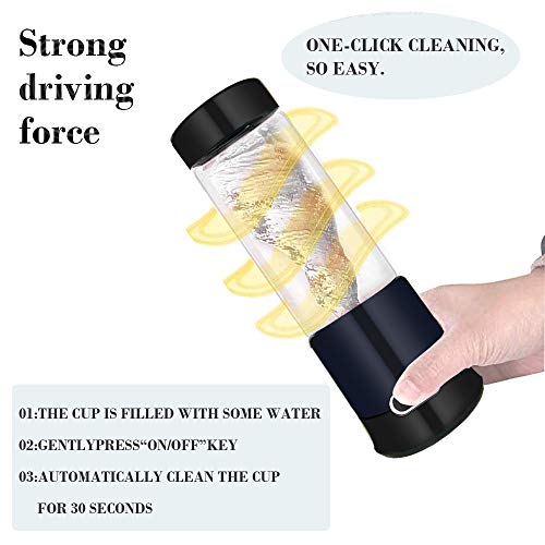 Portable Blender, Portable Blender Juicer Cup, Smoothie Blender, Stainless blades 16500rpm, 5000mAH USB Rechargeable Cordless Smoothie Glass Blender for Travel, Gym, Picnic, Kitchen (FDA, BPA free) (Double Portable blender)