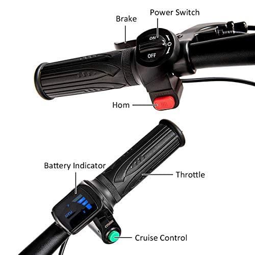 Goplus Folding Electric Bike 350W Lightweight E-Bike Mini Electric Bicycle Scooter Max Speed Up to 19 MPH with 12.5 Mile Range, Cruise Control System, APP Speed Setting and Headlight (Black)