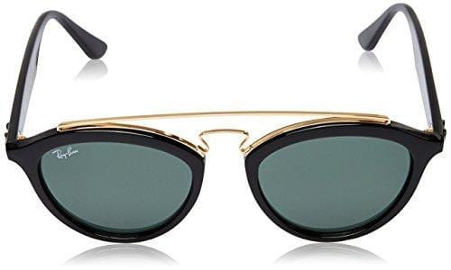 Ray-Ban INJECTED WOMAN SUNGLASS - BLACK Frame DARK GREEN Lenses 50mm Non-Polarized