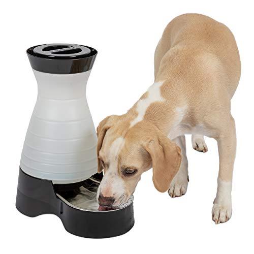 PetSafe Healthy Pet Water Station, Dog and Cat Water System with Stainless Steel Bowl, Medium, 128 oz.