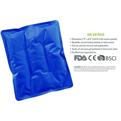 Knee Support Brace Wrap with Ice Gel Pack for Hot and Cold Therapy: for ACL, Meniscus Tear, Golf/Tennis Elbow, Sports, Knee Pain, Tendonitis, Pain Relief, etc. (Flexible, Reusable and Multi-Purpose)