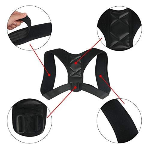 COREBELLA Posture Corrector Back Support Brace for Men and Women - Improves Posture, Prevents Slouching and Hunching, Reliefs Upper Back and Neck Pain - Adjustable and Comfortable with Underarm Pads