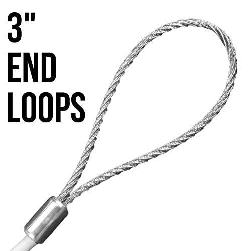 Heavy Duty 47 Ft Replacement Tennis Net Cable - Choose Color! (WHITE)