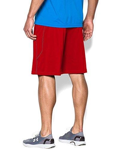 Under Armour Men's Raid 10" Shorts, Red /Steel, Small
