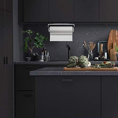 Paper Towel Holder Under Cabinet - TeenGo Adhesive Wall Mount No Drilling Stainless Steel Paper Towel Holder for Home Kitchen