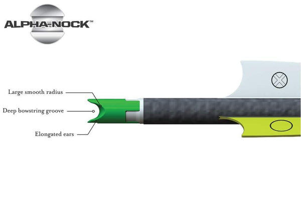Tenpoint EVO-X Center Punch Carbon Crossbow Arrows with Green Alpha-Nocks, 6 Pack (HEA-740.6)
