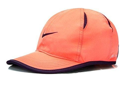 Nike WOMEN's Feather light Tennis Hat (MANGO/Black, One Size)
