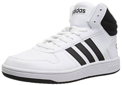 adidas Men's Hoops 2.0 Sneaker, White Black, 10.5 M US