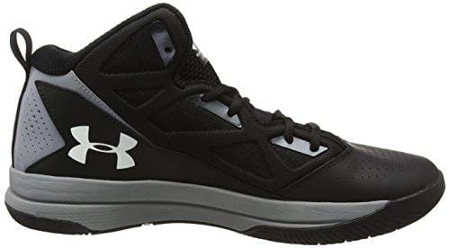 Under Armour Men's Jet Mid Basketball Shoe, Black (001)/Steel, 10.5