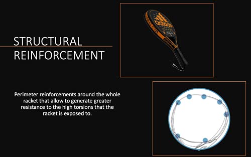 Adidas Paddle Tennis Racket Training CTRL Fiber Glass with Eva Soft Performance Padel Raquet Pop Tennis Paddle Pickleball Beach Tennis (Set of 2)