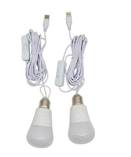 GVSHINE [6W Panel Foldable] Solar Mobile Light System, Solar Home DC System Kit, 3.7V Lithium Battery - 6W Foldable Panel Solar Home System Kit - Including 3 Cell Phone Charger - 2 LED Lights