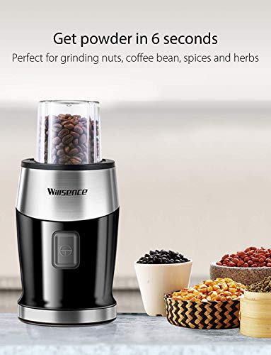 Smoothie Blender 300W Personal Blender with 20 oz Portable Sports Bottle, 2-in-1 System Portable Blender with 4 Sharp Blades for Smoothie and Shakes, Includes Grinder Cup, Travel Lid