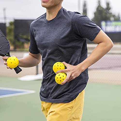Pickleball Balls Set -Durable Pickleball Outdoor Balls - USAPA Standard Pickle Balls with PE Bag (12 Pack)