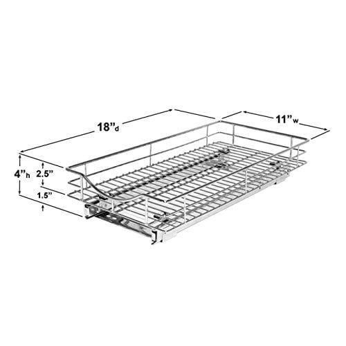 Lynk Professional Slide Out Cabinet Organizer - Pull Out Under Cabinet Sliding Shelf