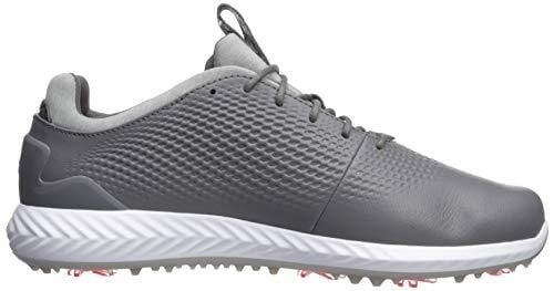 Puma Golf Men's Ignite Pwradapt Leather Golf Shoe, Quiet Shade Silver/Puma White, 13 M US