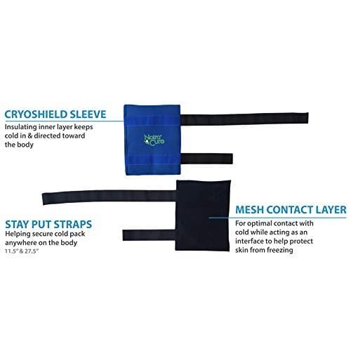 NatraCure Universal Large Cold Pack Ice Wrap - (11" x 14" Ice Pack with Straps for Shoulder, Back, Neck, Hip, arm, Hand) - 717-RET