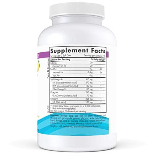 Nordic Naturals Complete Omega - Omegas 3-6-9 From Fish Oil and Borage Oil, Lemon Flavor, 180 Soft Gels