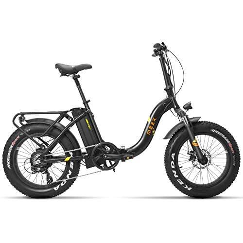 MZZK 20" Wide Fat Tire Electric Moped Electric Mountain Bicycles with Lithium Battery (48V 624W) Folding Electric Bike