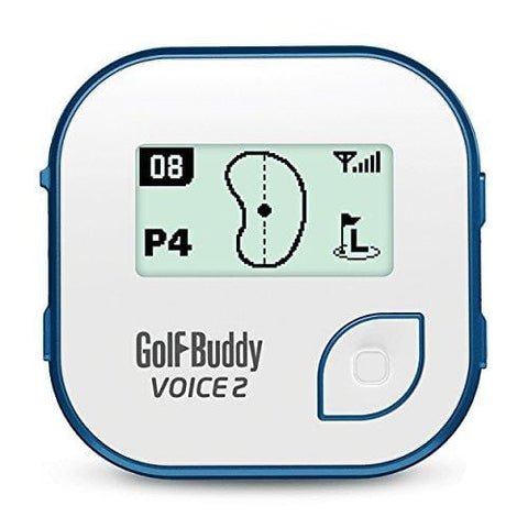 GolfBuddy Voice 2 Golf GPS/Rangefinder, White/Blue