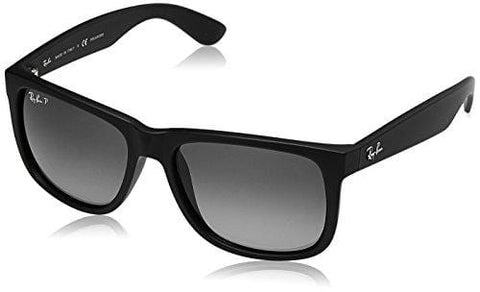 Ray-Ban Justin Classic Sunglasses,55mm,Black Rubber/Polar Grey Gradient