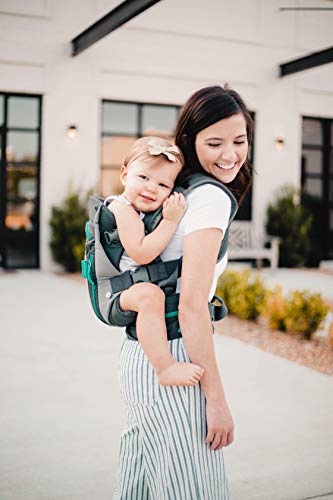 Infantino Carry On Baby Carrier with 6 Pockets for Diapers, Wipes, Pacifier, Phone & Keys and Ergonomic Seat