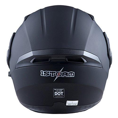 1Storm Motorcycle Modular Full Face Helmet Flip up Dual Visor Sun Shield: HB89 Matt Black; Size M (55-56 CM,21.7/22.0 Inch)