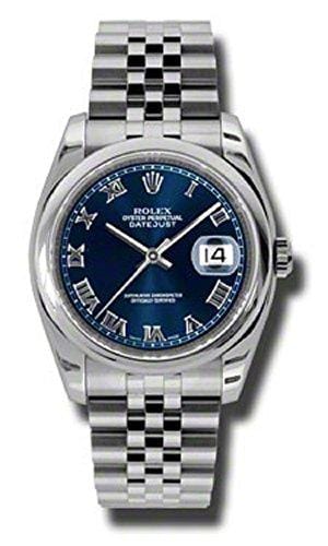 Rolex Datejust 36mm Stainless Steel Case, Domed Bezel, Blue Roman Numeral Dial and Jubilee Bracelet.
