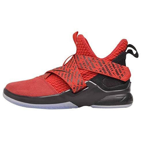 Nike Kids' Grade School Lebron Soldier XII Basketball Shoes (4, Red/Black)