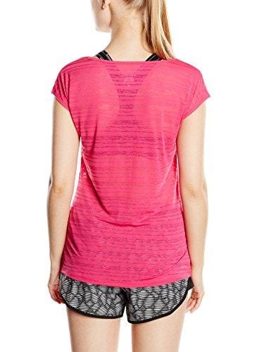 Nike Women's Dri-FIT Cool Breeze Short Sleeve Top, Vivid Pink/Reflective Silver, LG
